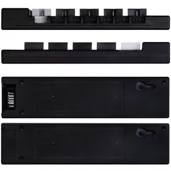 USB ir PWM šakotuvas Lian Li EDGE HUB EG-HUB01B — 4× USB, 6× PWM ventiliatorių prievadai