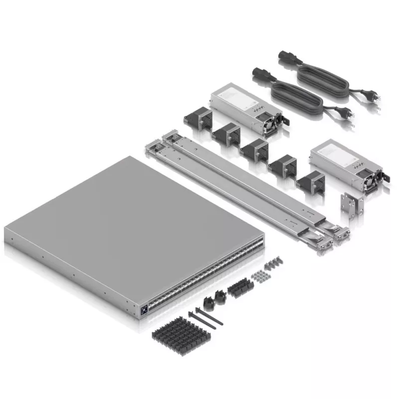 Ubiquiti ECS-AGGREGATION įmonės campus agregavimo jungiklis 1.8 Tbps didelio tankio 100G/25G Layer 3 su Etherlighting