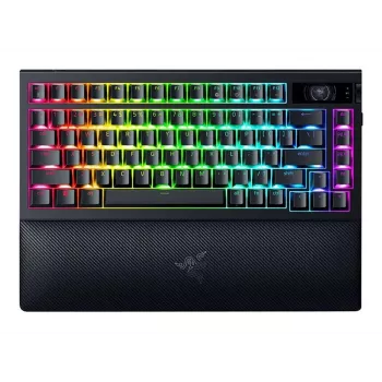 Mechaninė žaidimų klaviatūra Razer BlackWidow V4 Pro 75% belaidė, 4000 Hz dažnis, Orange Tactile jungikliai