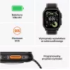 Išmanusis laikrodis Apple Watch Ultra 3 GPS + Cellular 49mm Titaninis korpusas juodos spalvos su juodu titaniniu Milanese apyranke, vidutinio dydžio
