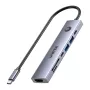 USB-C stotelė Unitek H1124AGY01 su 100W PD, HDMI 2.0, 2x USB-A, 2x USB-C, SD/microSD skaitytuvu – aliuminis
