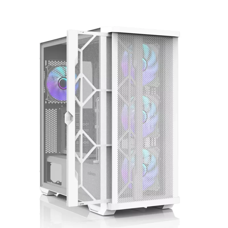 Korpusas Zalman Z10 DUO ATX baltas su ZM-IF120 x4 ARGB ventiliatoriais