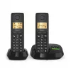 Belaidis analoginis/DECT telefonas Gigaset PURE 100A Duo – 2 rageliai, garsiakalbis, skambučio numerio rodymas, 1,5 colio ekranas, juoda