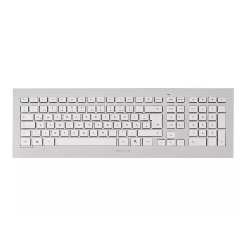 CHERRY DW 8000 belaidis rinkinys (klaviatūra + pelė) RF, QWERTZ vokiškas išdėstymas, sidabrinė, balta