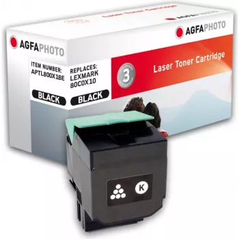 Juodas suderinamas kasečių kasetė (Lexmark 80C0X10, Lexmark 800X1 alternatyva), skirta Lexmark CX510de