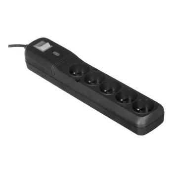 Lestar 5w Lv-530wa apsauginis filtras, 5 kištukiniai lizdai, 2,5 m, juodas