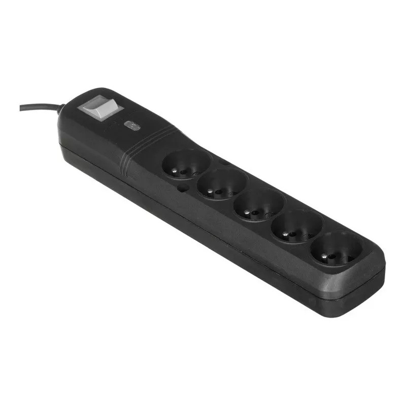 Lestar 5w Lv-530wa apsauginis filtras, 5 kištukiniai lizdai, 2,5 m, juodas