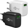 USB-A greitasis QC įkroviklis (18 W) (juodas)