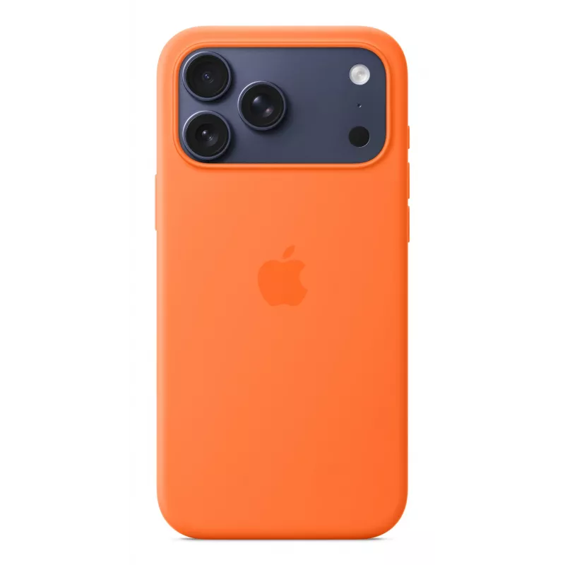 Apple iPhone 17 Pro Max Silikoninis Dėklas su MagSafe Oranžinis