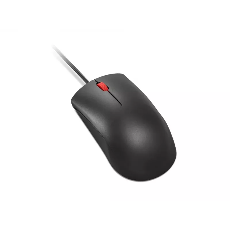 Laidinė USB-A pelė Lenovo 120 – juoda, ambidekstrinė, 1600 DPI, 3 mygtukai, 1,5 m kabelis