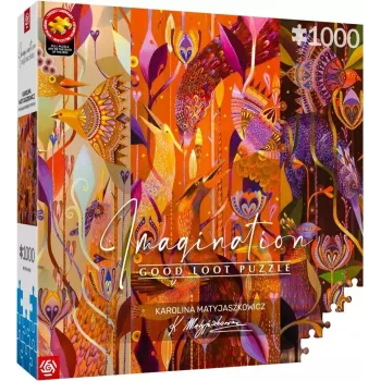 Dėlionė Good Loot Imagination - Karolina Matyjaszkowicz: Paukščių tankmėje - Triptikas 1000 vnt.