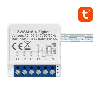 „Avatto ZWSM16-W4“ 4 kanalų išmanusis relės modulis, skirtas „ZigBee“ / „Tuya“