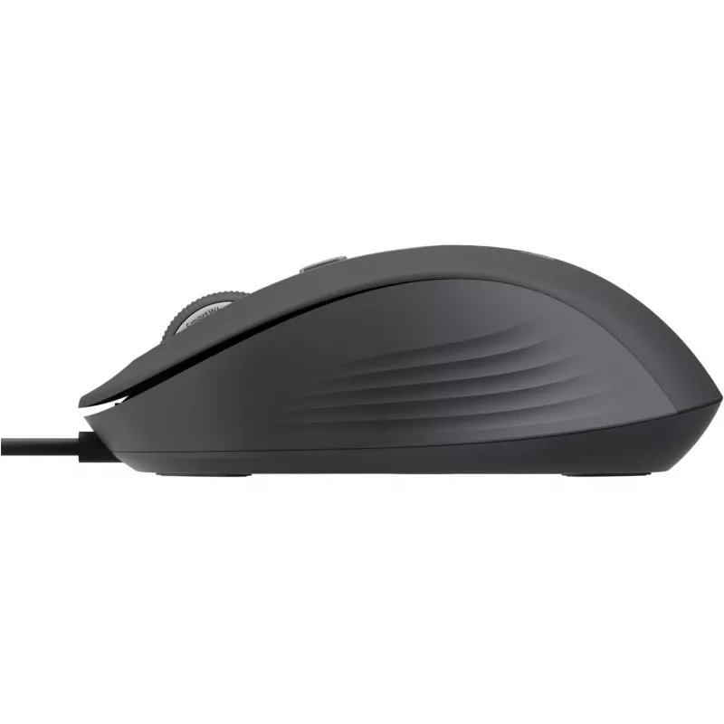 Logitech Signature Wired M520 versijai skirta optinė laidinė pelė USB-C Plug-and-Play Windows/Mac/Chrome/PC/nešiojamieji kompiuteriai - Graphite