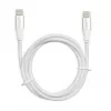 USB-C į USB-C laidas IBOX IKUTC2W 2 m, USB 2.0, 3 A, baltas, tekstilinis pynimas