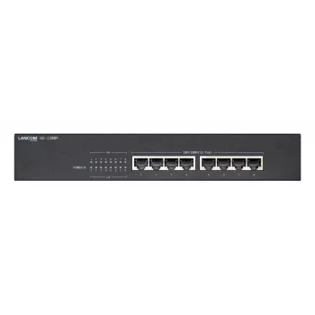 LANCOM GS-1208P, nevaldomas gigabitinio Ethernet komutatorius su PoE, 8 prievadai, 1U montavimui į stelažą