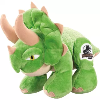 Jurassic World Triceratops Plušinis Žaislas Žalia/ Smėlio Spalva, 25 cm