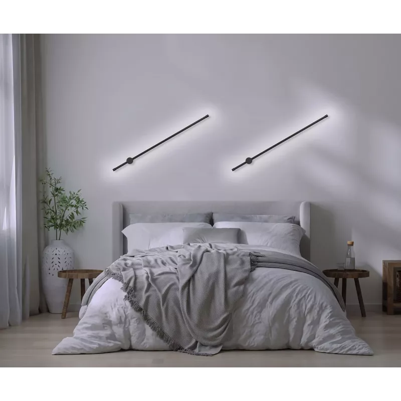 LED sieninis šviestuvas Activejet AJE-HILTON Black NW