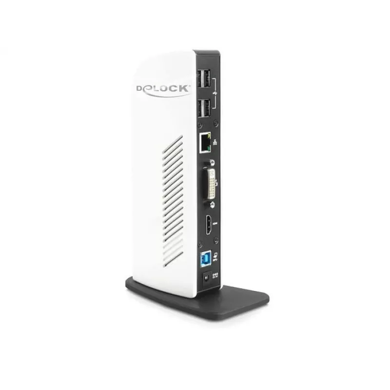 Laptop Dock DeLOCK 87568 Laidinis Juodas Baltas