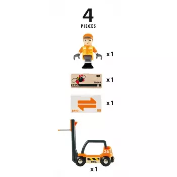 Žaidimo transporto priemonė ir bėgių priedas Ravensburger BRIO 33573 – 4 dalių įvairiaspalvis rinkinys, rekomenduojamas nuo 0,3 metų