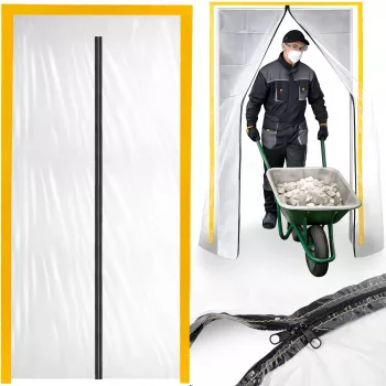 Dulkių barjeras durims remontui XXL, dulkių užuolaida 230x135 tiesi