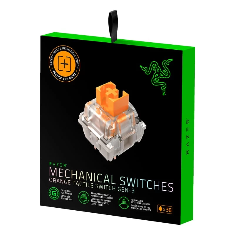 Jungiklių rinkinys Razer RC21-02040300-R3M1 Orange Transparent 36 vnt.