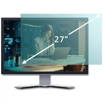 Qoltec 51049 Apsauginis filtras nuo mėlynos šviesos 27 colių | 16:9 | Akių apsauga | Antirefleksinis