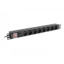 Lanberg PDU-08E-0200-BK 1U 8x Type E 16A 230V perjungiamas PDU