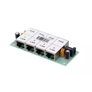 PoE injektorius Extralink 4 prievadai 4x 100Mb/s RJ45, Fast Ethernet, 48 V, be korpuso