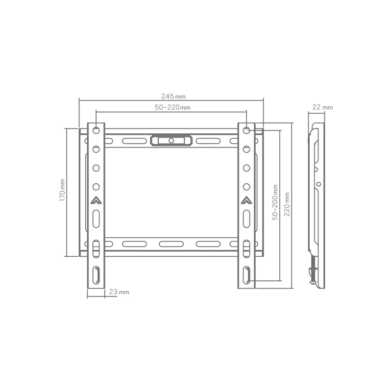 Sbox BL-3722F fiksuotas sieninis laikiklis (13-43 col./45 kg/200x200 mm)