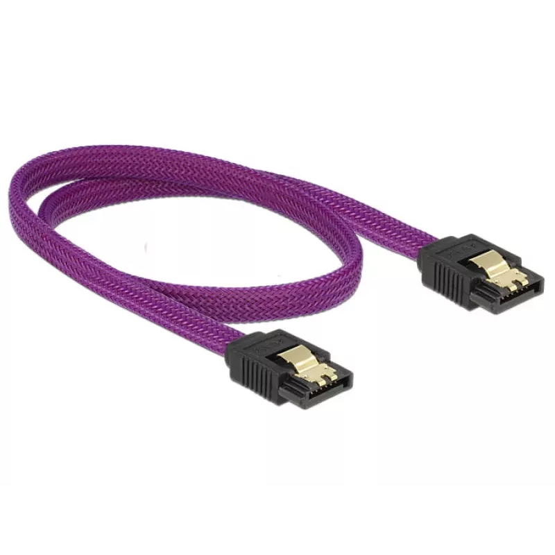 SATA kabelis DeLOCK 83691 0,5 m SATA 7-pin Violetinis