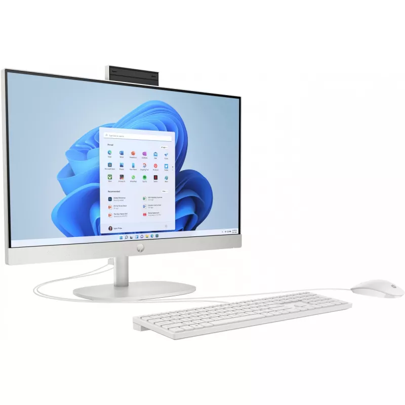 HP 24-cr0009ng AMD Ryzen™ 3 7320U 60,5 cm (23.8 inch) 1920 x 1080 All-in-One PC 8 GB LPDDR5-SDRAM 512 GB SSD Windows 11 Home Wi-Fi 6 (802.11ax) Baltas (A04VWEA#ABD)