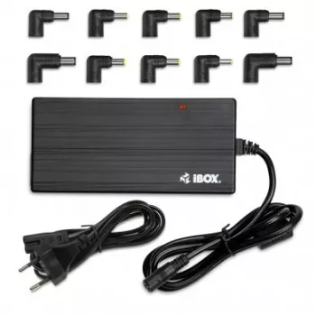 Maitinimo adapteris / keitiklis IBOX IUZ90WA 90 W, įėjimas 100–240 V, išėjimas 4,5 A, reguliuojama įtampa, vidaus, juodas