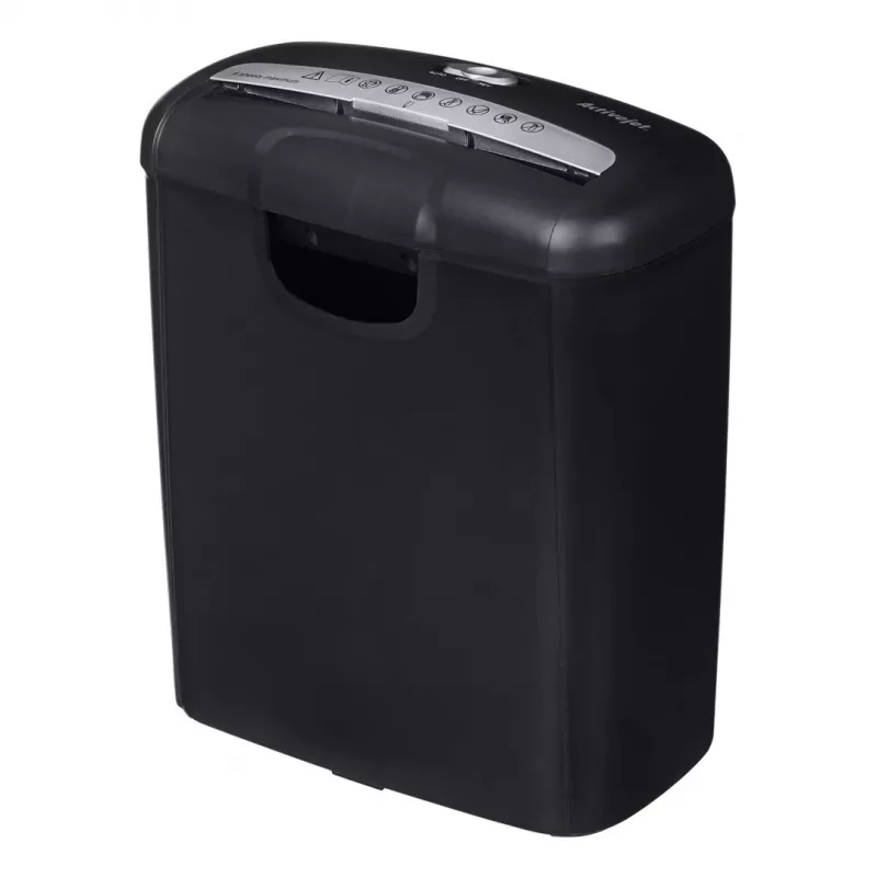 Popieriaus smulkintuvas Activejet ASH-0601S, P-2, 10 l, 6 mm juostelė, 6 lapai, juodas