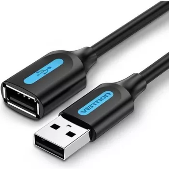 1,5 m USB 2.0 prailginimo laidas Vention CBIBG (vyriškas–moteriškas) – juodas