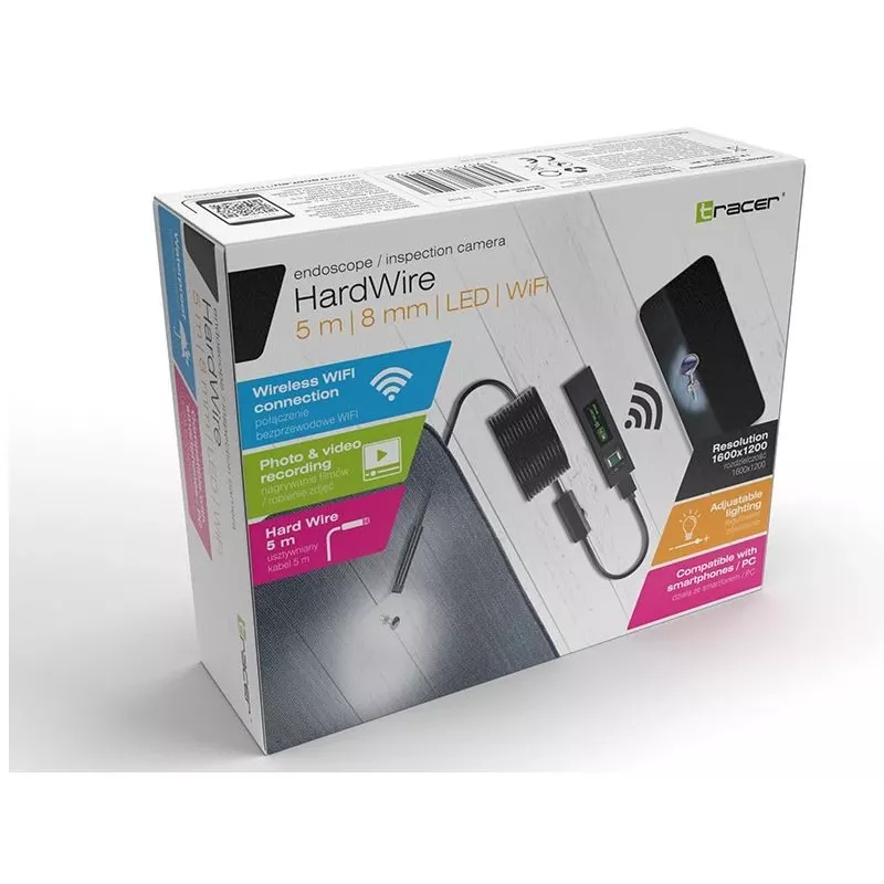 Tracer HardWire 1600 x 1200 endoskopas Fortradet Tradlos