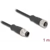 Delock M12 kabelis A-koduotas 8 kontaktų kištukas į lizdą PVC 1 m (80803)