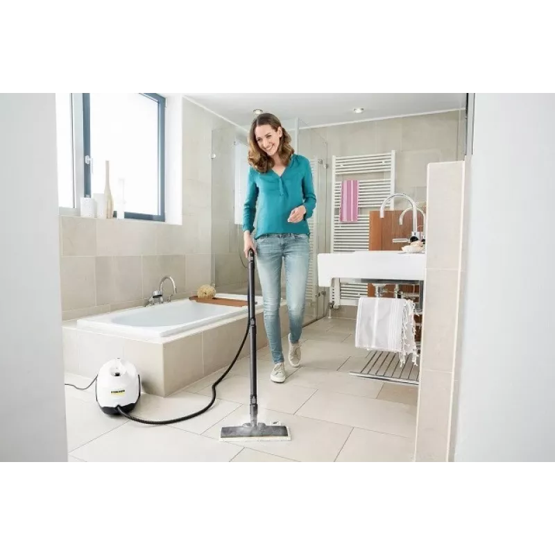 Garų šluotuvas Kärcher SC 3 EasyFix Plus – 1 L vandens bakas, 1900 W, 3,5 bar slėgis, balta