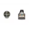 Tinklo kabelis DeLOCK M12 X-koduotas 8 kontaktų kištukas į RJ45 kištuką PUR (TPU) 1 m