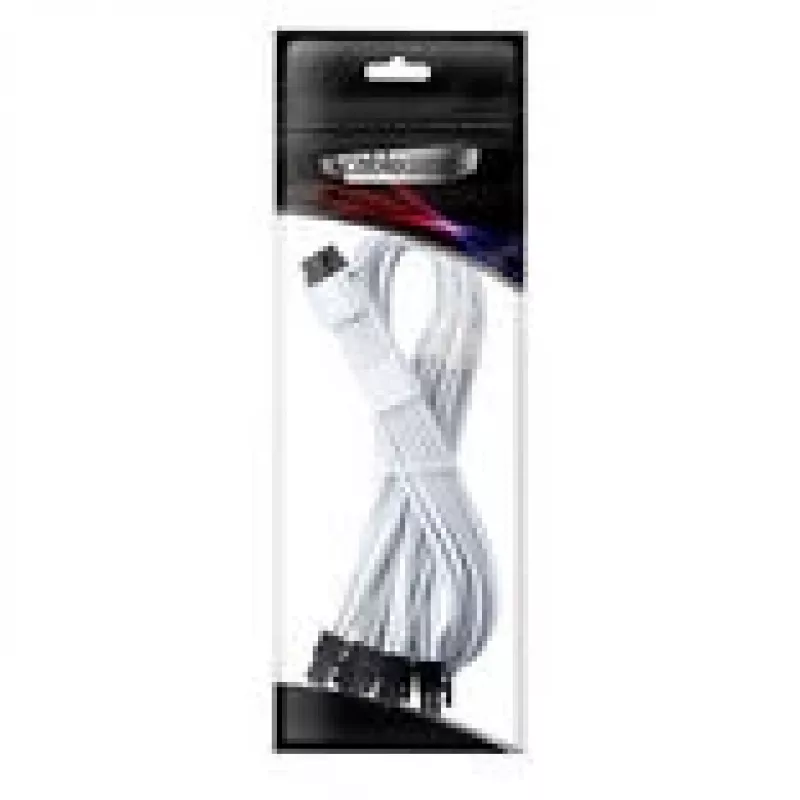 CableMod C-Series Pro ModMesh 16 kontaktų į 4×8 kontaktų pintas kabelis Corsair Type 3/4 maitinimo blokams, 60 cm, baltas