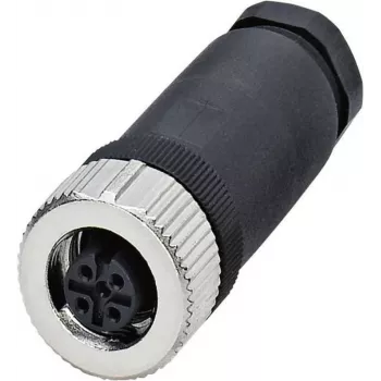 Phoenix Contact 1662968 Laido jungtis M12 juoda – Nerūdijantis plienas