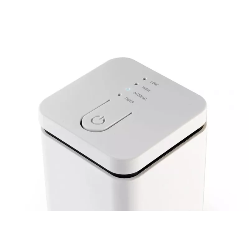 Aromos difuzorius Stylies ELARA/WHITE — garinamasis, iki 25 m², 2 h laikmatis, AC/baterija/USB, 1,3 W, 74×74×100 mm