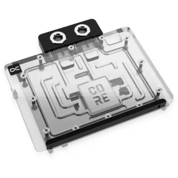Alphacool 10260 Aliumininė galinė plokštė chromas juoda 154 mm