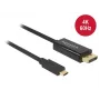 DeLOCK 85256 vaizdo kabelio adapteris 2 m USB Type-C – DisplayPort juodas
