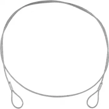 Plieninis trosas EUROLITE 900 x 3 mm sidabrinis – vielinis lynas be jungties