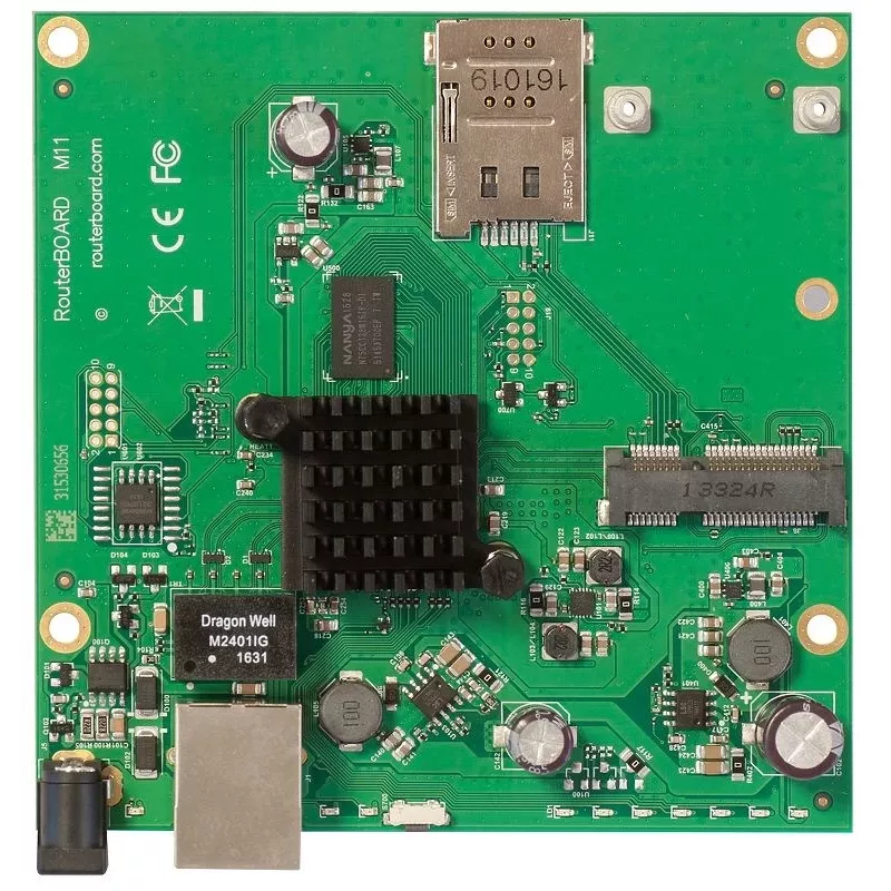Mikrotik RBM11G laidinis maršrutizatorius juoda, žalia, pilka