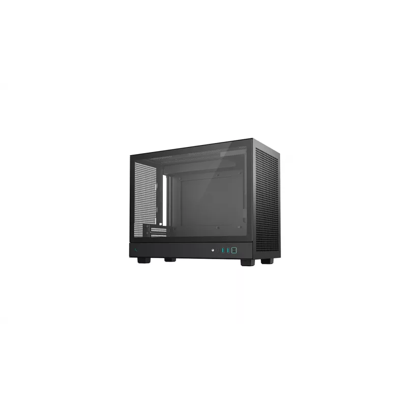 Kompiuterio korpusas DeepCool CH160 PLUS Small Form Factor SFF ATX/mATX, grūdintas stiklas, USB-C, juodas