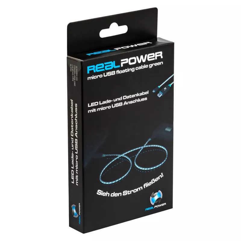USB laidas RealPower A / Micro-USB B 0,75 m