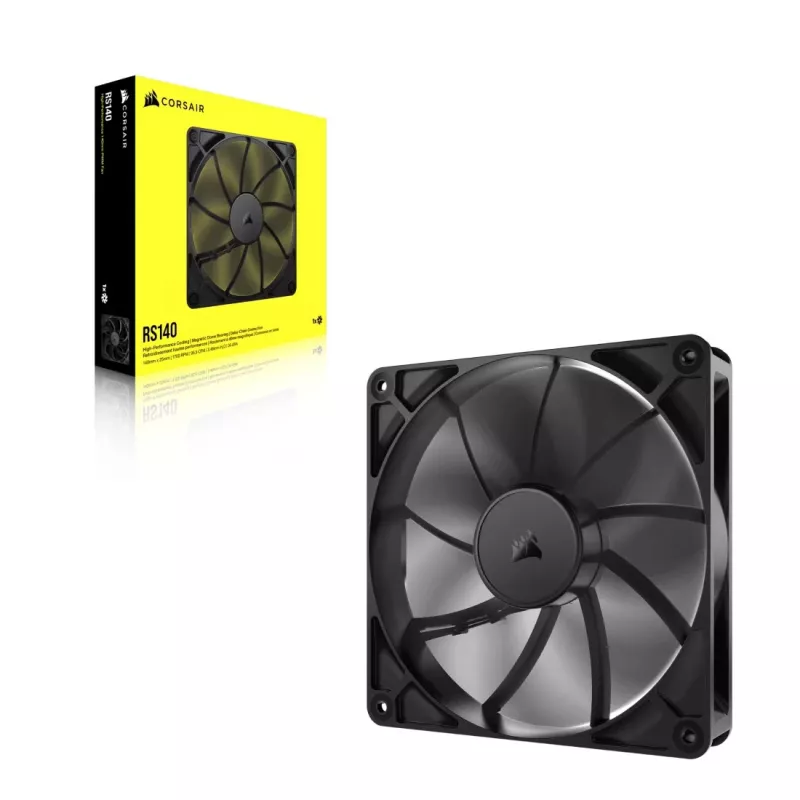 Ventiliatorius Corsair RS140 14 cm juodas 330-1700 RPM 0.11-3.46 mmH2O