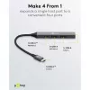 Goobay Slim 4-Port USB-Hub, USB-C™ į USB-C™/USB-A, USB 3.2 (74459)