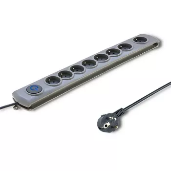 Qoltec 50168 apsauga nuo viršįtampių 8 lizdai 230 V 3 m pilka